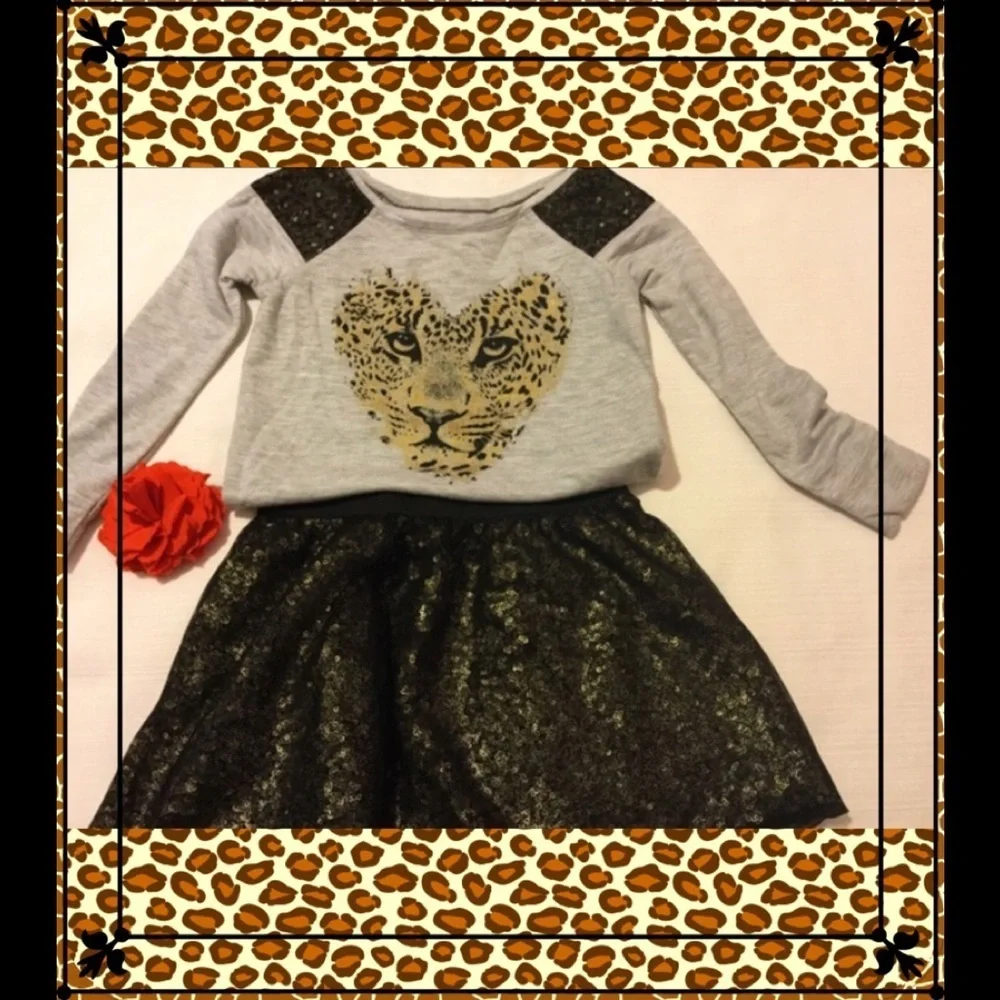 Jessica Simpson set girls size 4t EUC black&gray …